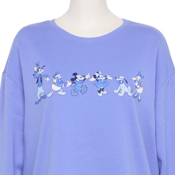 MICKEY AND FRIENDS 2X Sweatshirt Blue All New In Bag - Picture 4 of 8